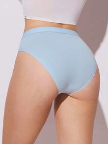 LUVLETTE 3-Pack Cotton High-Waist High-Leg Cheeky Panties Women Underwear