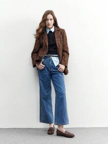 CUCCOO BIZCHIC 女士手工系带平底乐福鞋 - 咖啡棕 - 查看 3