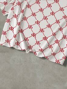 SHEIN Áo thun nam tay ngắn cổ tròn in họa tiết toàn thân, kiểu dáng thường ngày, thích hợp cho mùa hè. - trắng - Xem 5