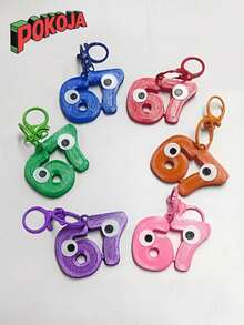 POKOJA LAND - SELECTS 67 Partner Keychain With Vivid Eyes | Durable Plastic, Multi-Color Options, Fun Design, Fine Carving, Snap Hook Closure, Suitable For Bags, Backpacks, Or Display Birthday Gifts Spring To Summer - Multicolor - View 1