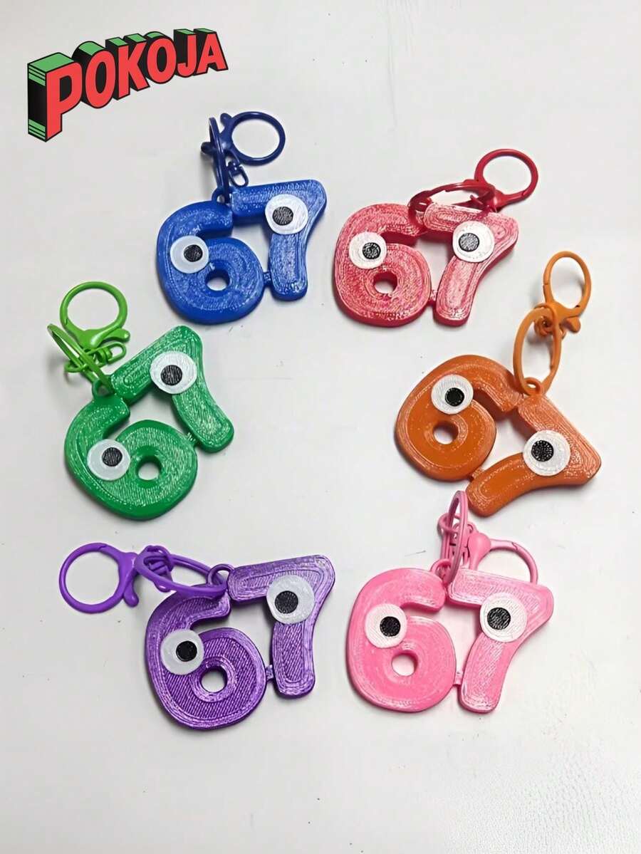 POKOJA LAND - SELECTS 67 Partner Keychain With Vivid Eyes | Durable Plastic, Multi-Color Options, Fun Design, Fine Carving, Snap Hook Closure, Suitable For Bags, Backpacks, Or Display Birthday Gifts Spring To Summer - Multicolor - View 1