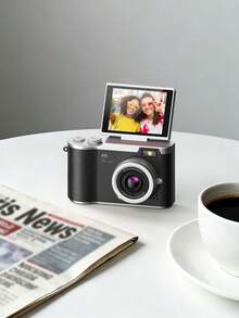 Teckwe 数码相机，适用于摄影、4K视频博客、180°翻转屏、8倍数码变焦的复古小型相机，配备32GB TF卡 - 多色 - 查看 5