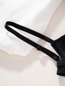 DesireSculpt 1pc Sexy Lace Simple Gather Push Up Wireless Bra For Small Bust Women - Multicolor - View 7