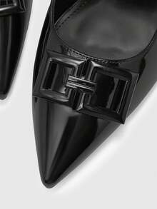 CUCCOO BIZCHIC 女士尖头优雅日常百搭时尚高跟鞋 - 黑色 - 查看 6