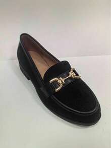 CUCCOO BIZCHIC 女士手工系带平底乐福鞋 - 黑色 - 查看 7