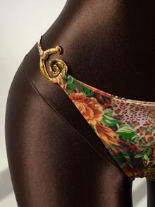 Zestiva 女士性感豹纹比基尼套装，适合夏季海滩