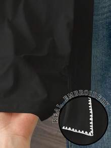 Resyla 女士骑士印花领长袖荷叶边休闲T恤 - 黑色 - 查看 5