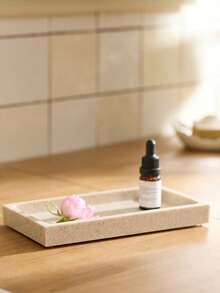 Cirelle 大理石纹树脂浴室托盘 - 酒店盥洗台收纳架，浴室洗漱用品及装饰品收纳托盘