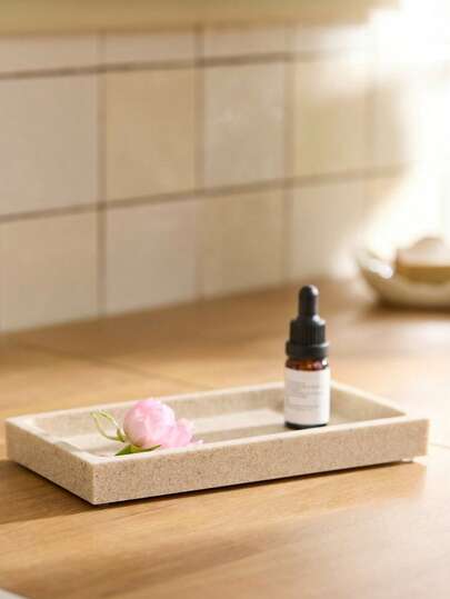 Cirelle Marmormönstrat badrumsbricka i harts - Hotellmöbler, förvaringsbricka för toalettartiklar och inredning