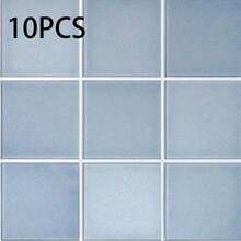 1/10/20 片装 3D PVC 方形自粘墙板，浴室防溅板，厨房瓷砖贴纸 30cm x 30cm，现代瓷砖防溅板，客厅装饰墙板，适用于室内墙面、餐厅、卧室、客厅墙面装饰，复古墙贴 - 彩色 - 查看 15