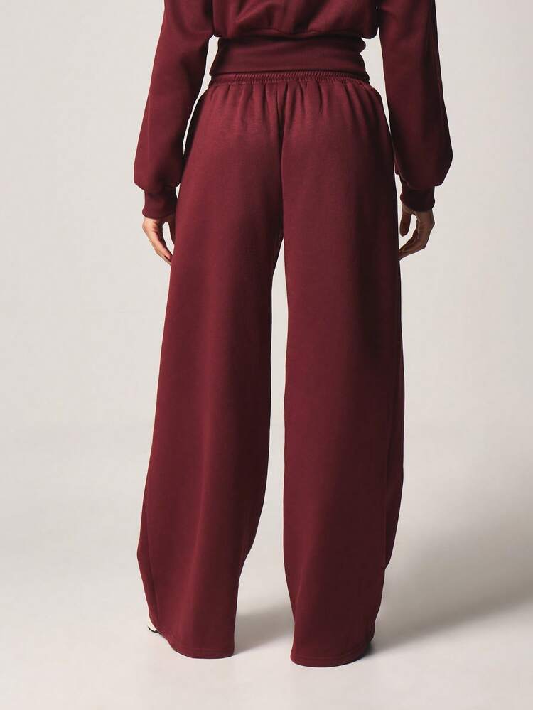 MISSGUIDED Women Comfort Wide Leg Drawstring Sweatpants Relaxed Fit High Waisted Casual Jogger Pants Fall Winter Loungewear