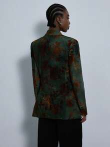 Aveloria Modichic Áo blazer nữ thanh lịch, kiểu dáng jacquard, cài khuy đôi, thích hợp cho công sở. - Nhiều màu - Xem 3