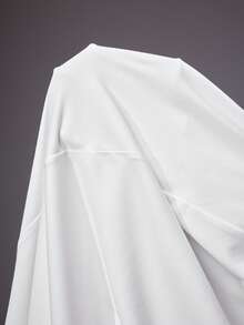 MaterniChic Bộ đồ bầu gợi cảm gồm áo quây và chân váy xẻ cao, gồm 2 món. - trắng - Xem 7