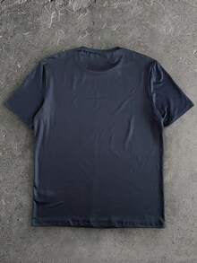 Manfinity VCAY Áo thun nam casual thể thao đường phố, họa tiết in hình - màu đen - Xem 4