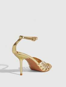 CUCCOO SZL Women's Pointed Toe Buckle Design Fashionable Elegant High Heel Sandals Valentine's Day