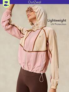 OutZeal UV Protection UPF50+ Cooling Lightweight Color-Blocking Outdoor Sun-Proof Jacket Summer Hiking