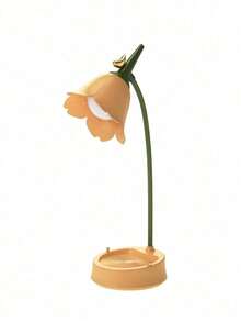 创意新款USB充电触控LED护眼学生阅读台灯，带手机支架，可折叠柔光夜灯，三色调光及无级调光，花鸟图案 - 彩色 - 查看 11