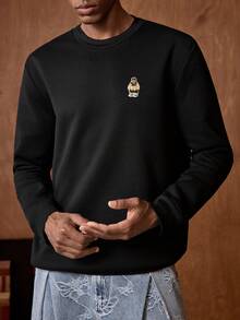 AKNOTIC 男士熊图案套头卫衣 - 彩色 - 查看 5