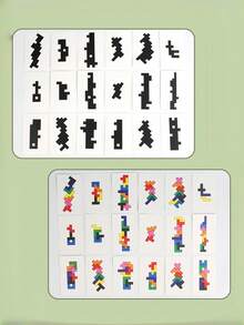 MINKOJA 3D Shadow Matching Puzzle Spatial Building Blocks Creative Construction Toy For Kids Logical Thinking Development Holiday Season Birthday Gift Ideas Educational Toys Must Haves - Multicolor - View 12