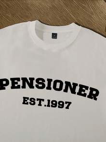 Resyla 男士字母印花圆领短袖T恤 - 白色 - 查看 3