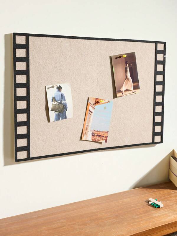 Cirelle 1PC 40cm*60cm Vintage Photo Wall Display Set With Felt Board Cork Panel Combination Memory Collage Frame For Home Office Decor Retro Background Wall