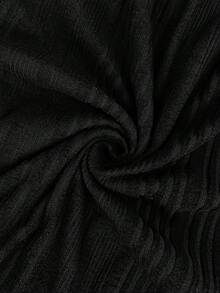 SHEIN LUNE 休闲修身长袖女式连衣裙，适合秋冬季穿着 - 黑色 - 查看 10
