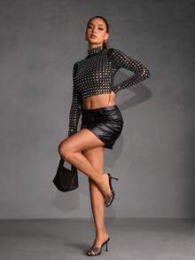 CUCCOO SZL Women's Sexy Rhinestone Elegant Lady-Like Stiletto High Heel Sandals, Suitable For Commute, Date, Party, Holiday, Wedding Valentine's Day