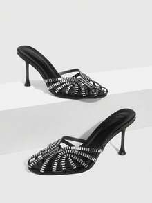 CUCCOO SZL Women's Sexy Rhinestone Elegant Lady-Like Stiletto High Heel Sandals, Suitable For Commute, Date, Party, Holiday, Wedding Valentine's Day