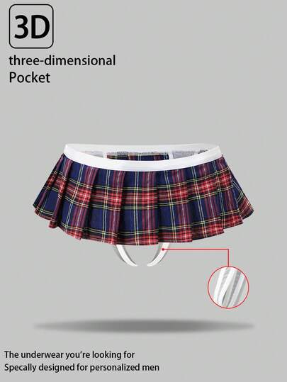 กางเกงขาสั้นลายสก็อตคริสต์มาส, เปิดเผย, เซ็กซี่, สวมบทบาท, ชุดปาร์ตี้คริสต์มาส, ชุดชั้นในซานต้าเซ็กซี่สำหรับผู้ชาย