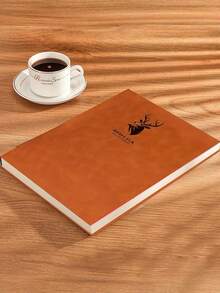 Deer Head Design A4 Large Notebook 100 Sheets 200 Pages Premium Eye Protection Paper Durable Soft Cover Ergonomic Writing Pad For Business University Office Note Taking Journal Planner Study Supplies Stationery Gift - A4 - View 8