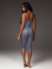 Athîral 女士格子印花休闲无袖连体裤 - 彩色 - 查看 2