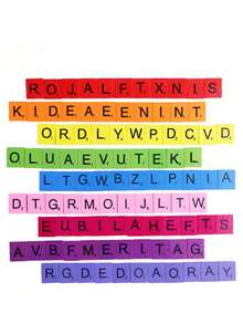 100/200pcs, Colorful Wood English Letter Homemade Craft DIY Handmade Party Decoration Gift Birthday - Candy color - View 6