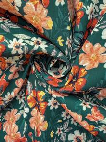 SHEIN Summer Maternity Clothes Maternity Jumpsuits Pregnant  Green Floral Print Jumpsuit For Pregnant Women On Vacation  Pregnant Women's Floral Casual Versatile Jumpsuit With Wide Leg - Green - View 7