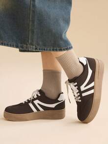 CUCCOO EASI Women's Fashionable Versatile Casual Thick-Soled Sneakers