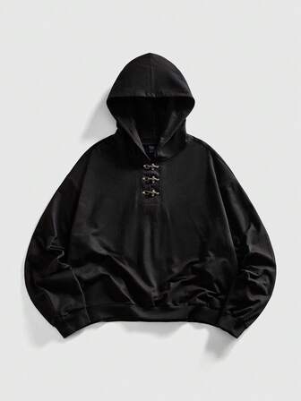 Street Life Sweat-shirt-shirt décontracté pour hommes de couleur unie avec boucle avion