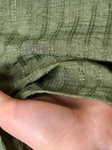 Rusticease 2件套女士圆领纯色无袖上衣和印花长裤休闲度假套装，女装套装 - 軍綠色 - 查看 5