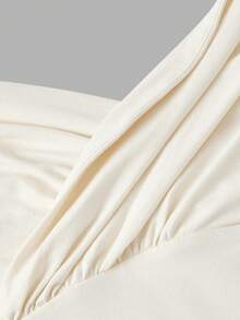 SHEIN MOD 女士杏色褶皱针织吊带背心