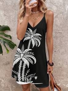 Sylviya 女士休闲印花迷你连衣裙，适合秋冬春季及度假穿着 - 彩色 - 查看 3