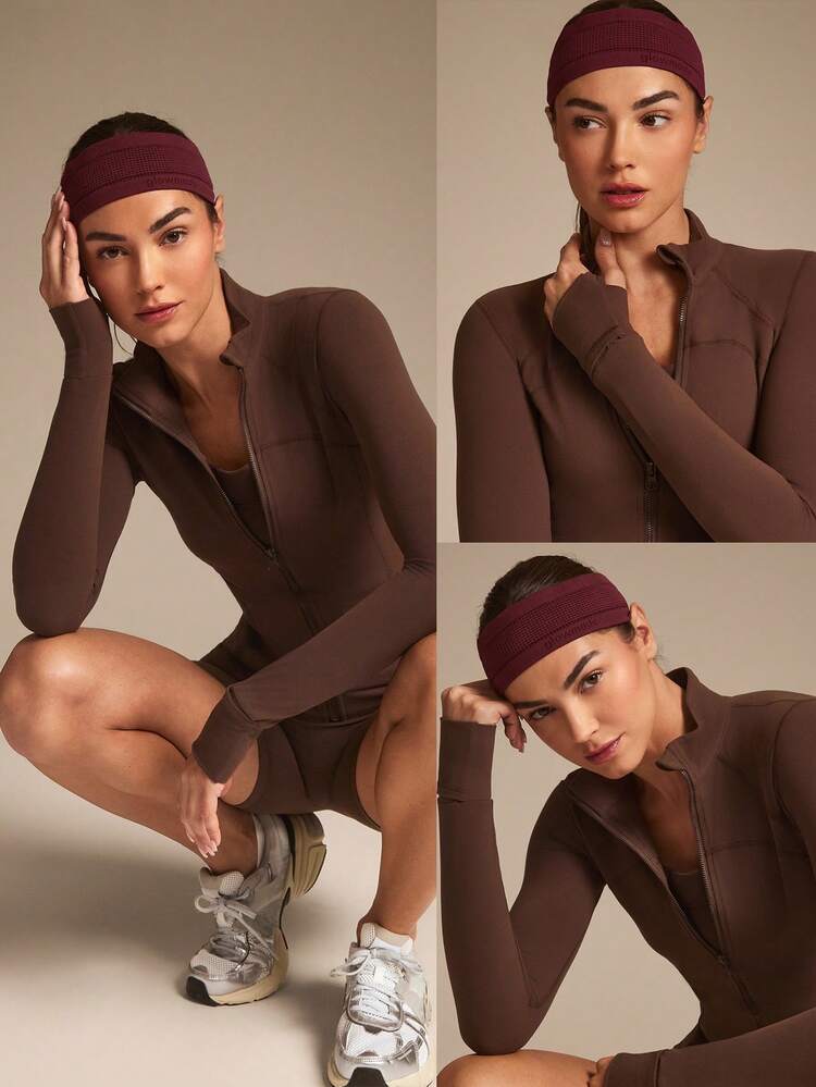 クールキープ シームレス 吸汗 アクティブヘッドバンド ジム スタジオ アウトドア デイリーアクティブウェア