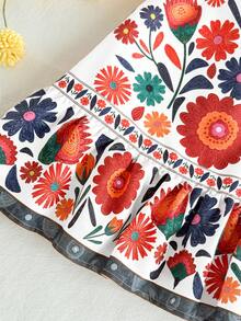 Travachic KIDS 女婴碎花编织吊带连衣裙 - 白色 - 查看 7