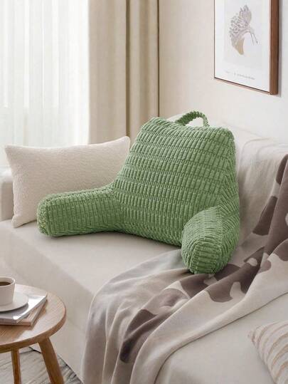 1PC Blissful Diary Reading Pillow, Stylish Bed Pillow With Shredded Memory Foam For Adult Children Backrest, Back Pillow For Bed & Couch Sitting Up With Arms & Washable Cover Chair Office Chair Chair Cushion Cushion Seat Cushion Home Decor Back To School Room Decor School Supplies Chair Pillow Cushions Gaming Chair