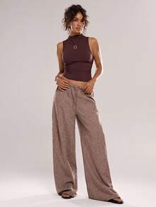 Avantive Quần ống rộng, trang phục đi nghỉ mát cho nữ, trang phục thường ngày cho nữ, quần đi biển, trang phục mùa hè, mùa xuân, quần ống rộng cho nữ, quần nữ mùa hè, quần ống rộng mùa hè, thoáng khí, mềm mại, chuyển tiếp, thường ngày - Màu Khaki - Xem 4