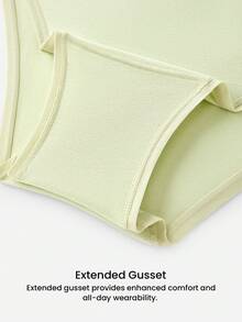 LUVLETTE 3-Pack Cotton High-Waist High-Leg Cheeky Panties Women Underwear