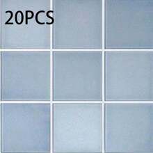 1/10/20 片装 3D PVC 方形自粘墙板，浴室防溅板，厨房瓷砖贴纸 30cm x 30cm，现代瓷砖防溅板，客厅装饰墙板，适用于室内墙面、餐厅、卧室、客厅墙面装饰，复古墙贴 - 彩色 - 查看 16