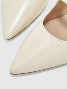 CUCCOO BIZCHIC Women's Pointed Toe Comfortable Versatile Low Heel Shoes Valentine's Day - Apricot - View 8