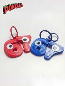 POKOJA LAND - SELECTS 67 Partner Keychain With Vivid Eyes | Durable Plastic, Multi-Color Options, Fun Design, Fine Carving, Snap Hook Closure, Suitable For Bags, Backpacks, Or Display Birthday Gifts Spring To Summer - Multicolor - View 12