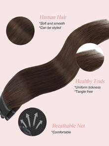 V型分缝夹式接发，100%真人发丝，一体式设计，带4个夹子，2号深棕色直发，优质真人发丝，易于造型，可使用卷发棒和直发器，隐形设计，适合增加发量，轻盈舒适，可全天佩戴。 - S2 - 查看 5