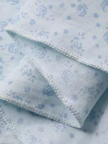 DAZY Ditsy Floral Ruffle Hem Midi Nightgown For Women - Blue - View 10