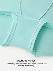 LUVLETTE Bộ 3 quần đùi nữ cỡ lớn, chất liệu cotton thoải mái, cạp cao, có logo. - Nhiều màu - Xem 5