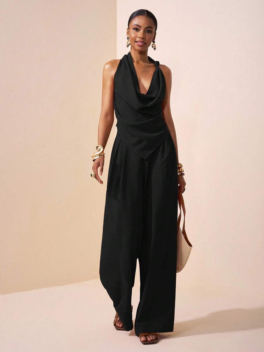 Veslaya 2025春夏新款音乐节、复活节、圣帕特里克节、西部风情、游牧风、生日派对、毕业典礼、大学风、学生装、日常穿着、休闲装、度假、邮轮旅行、海滩、日光浴 - 黑色 - 查看 1